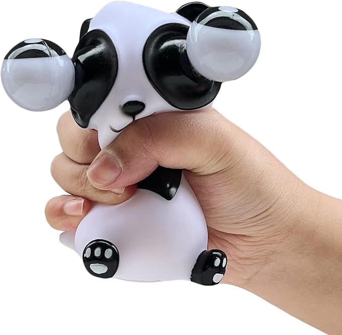 Cute Squishy Eye-Popping Panda (10.5 cm), Large Squeeze Toy for Stress Relief, Ideal Panda Gift for Boys & Girls, Perfect Stress-Reducing Fun Toy