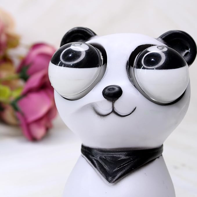 Cute Squishy Eye-Popping Panda (10.5 cm), Large Squeeze Toy for Stress Relief, Ideal Panda Gift for Boys & Girls, Perfect Stress-Reducing Fun Toy