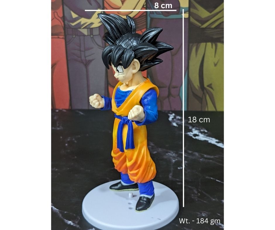 Dragon BallZ Anime, 18 cm Super Saiyan Son Goku (Black Hair), PVC Childhood Action Figure, Best Gift & Collectibles for DBZ Fans