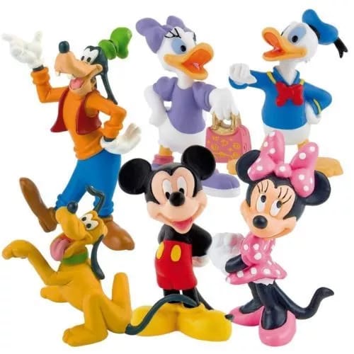 Mickey Mouse Clubhouse Action Figures (7-8 cm), Mickey, Minnie, Donald, Daisy, Goofy & Pluto, Show Piece, Cake Toppers, Best Toy Set for Kids