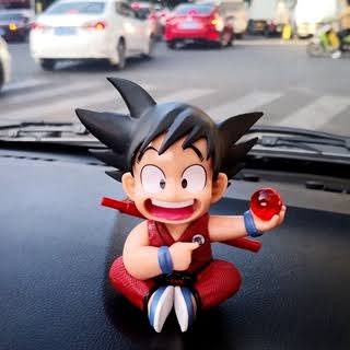 10 cm Dragon Ball Z Little Goku Action Figure with Powerball, Premium PVC Anime, Durable Toy Figure for Car Dashboard / Home Decor, Best Kids Gift