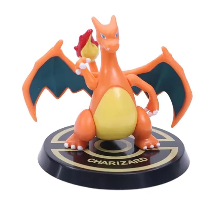 Cute Pokemon Toy Figures - 6 pcs, Mini Toy Set Collectibles, Cake Toppers, PVC Figures with Name Display Stands, Best Gift for Pokemon Lovers, 5.5 - 7 cm