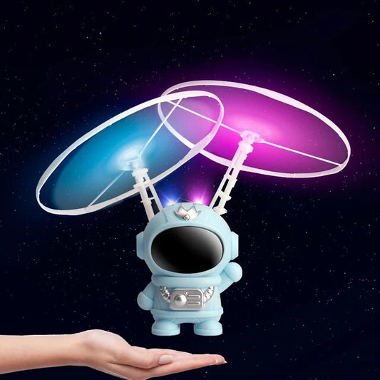 Flying Astronaut / SpaceMan, Mini Drone for Children, LED Flying Toy, USB Rechargeable, Infrared Induction Aircraft - 12 cm Height