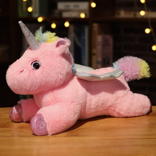 35 cm Colorful Unicorn Soft Plush Toy with LED Night Lights, Magical Stuffed Light up Toy, Best Gift for Kids