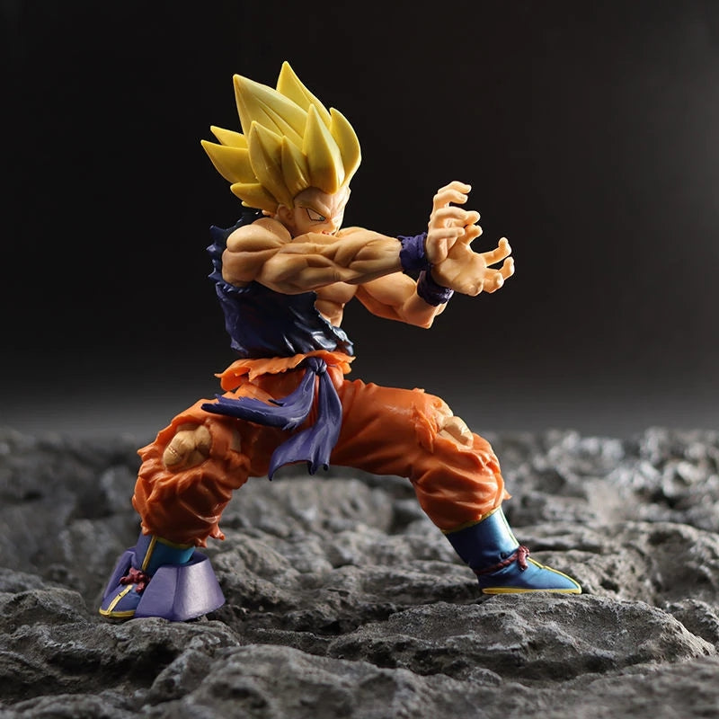 15 cm Dragon Ball Z Legend Super Saiyan Son Goku Kamehameha, In Fire Throw Action, Premium PVC Action Figure, Perfect Gift for DBZ Fans