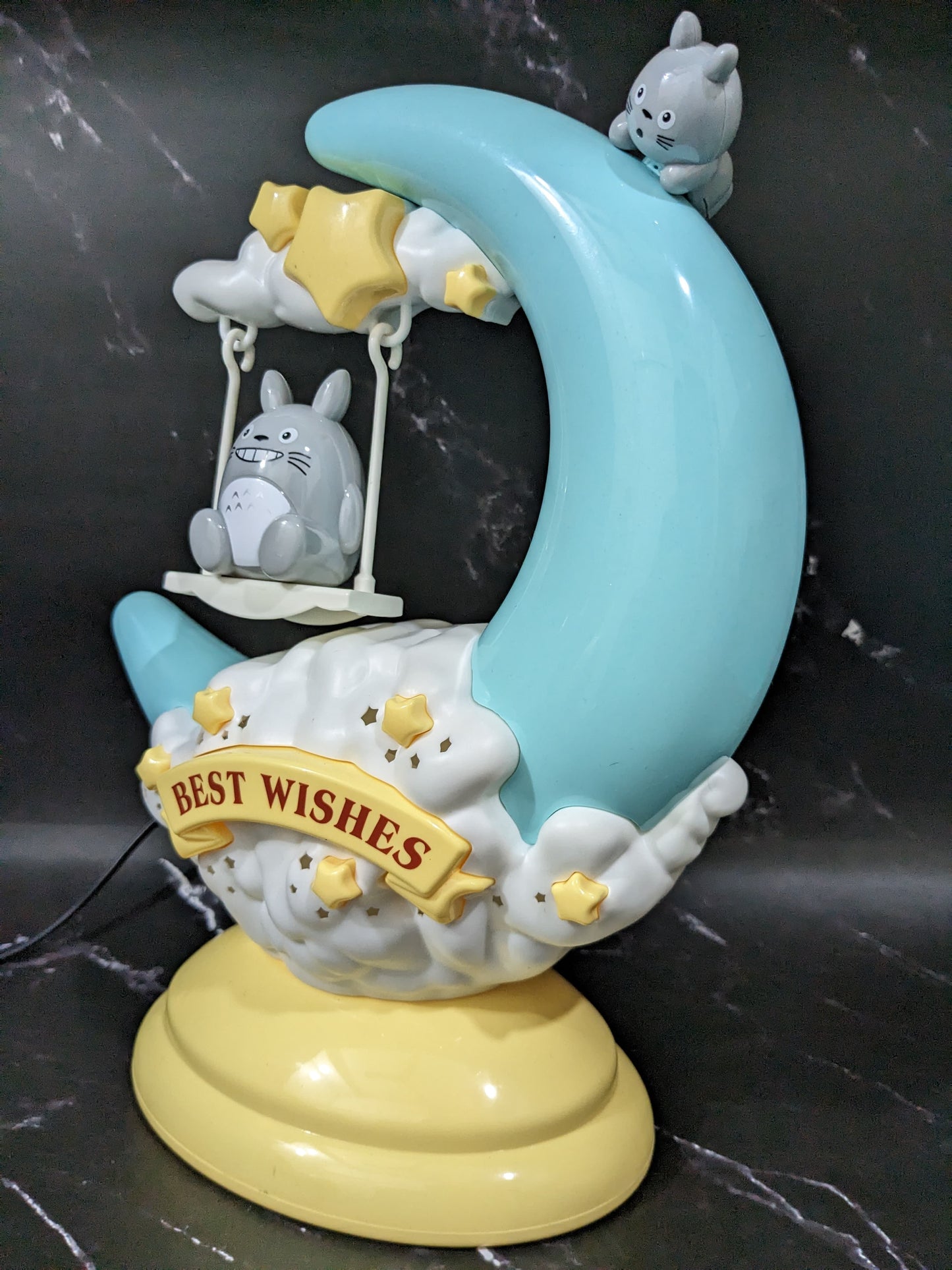 Best Wishes Cartoon Moon Lamp, Soft & Warm Light, Perfect Gift for Birthday, Anniversary etc., Room Decoration (Ht.- 28 cm)