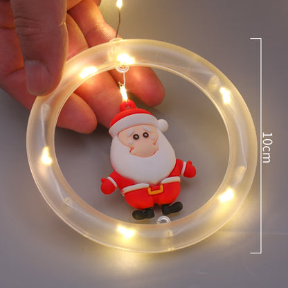 Christmas LED Ring Lights, Xmas Curtain Hanging Lights, Xmas Lights for Home/Tree/Garden Decoration, Xmas Party Decor, Length-3M