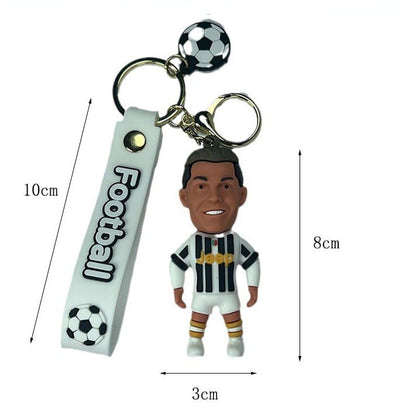 Soccer Star Cristiano RONALDO Keychain -1 Pc, Portuguese Football Player Figure, Bag Pendant Collection, Ideal Gift for Football Fans -8 cm
