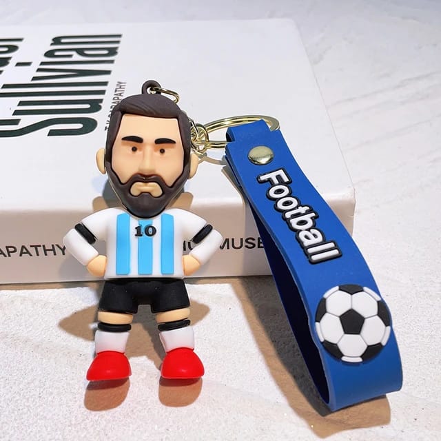 Legendary Soccer Star Leo MESSI Keychain -1 Pc, Argentine Football Player Figure, Bag Pendant Collection, Ideal Gift for Football Fans -8 cm