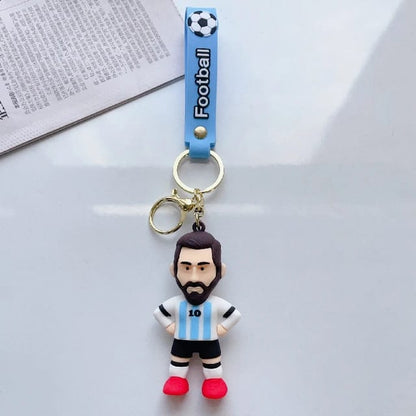 Legendary Soccer Star Leo MESSI Keychain -1 Pc, Argentine Football Player Figure, Bag Pendant Collection, Ideal Gift for Football Fans -8 cm