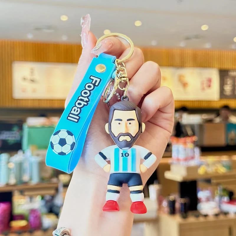 Legendary Soccer Star Leo MESSI Keychain -1 Pc, Argentine Football Player Figure, Bag Pendant Collection, Ideal Gift for Football Fans -8 cm