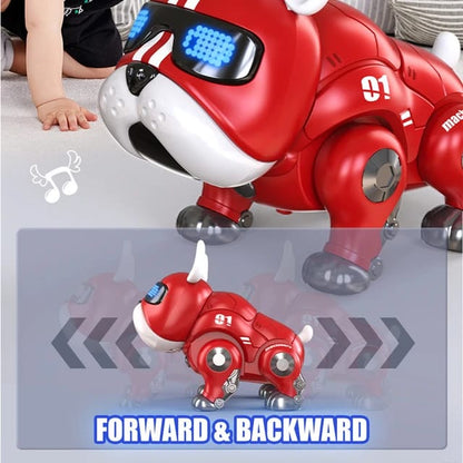 Dancing Robot Dog Toy, Colorful Flashing Lights & Music for Kids, Battery Operated, Mechanical & Decorative Toy, Robot Toys for 3+ Yrs Kids (Red)