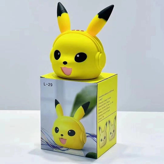 New Pikachu LED Portable Wireless Mini Speaker, Waterproof, Bass Outdoor L29 Speaker (13.5x11x9cm)