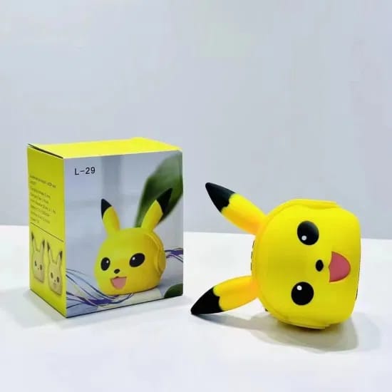 New Pikachu LED Portable Wireless Mini Speaker, Waterproof, Bass Outdoor L29 Speaker (13.5x11x9cm)