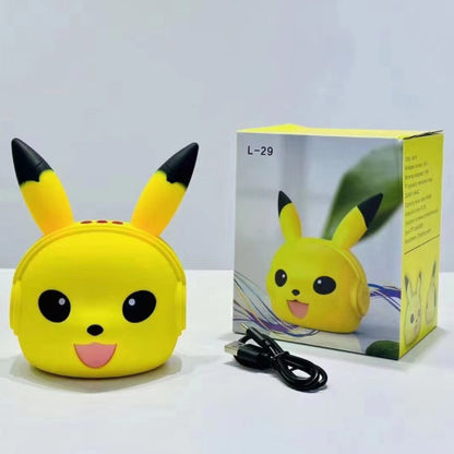 New Pikachu LED Portable Wireless Mini Speaker, Waterproof, Bass Outdoor L29 Speaker (13.5x11x9cm)