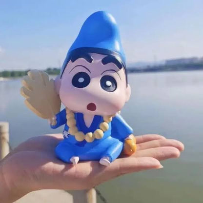 13.5 cm Crayon ShinChan Buddha, Nohara Shinnosuke, New Anime ShinChan Baba, PVC Toy Figure, Best Gift for ShinChan Fans