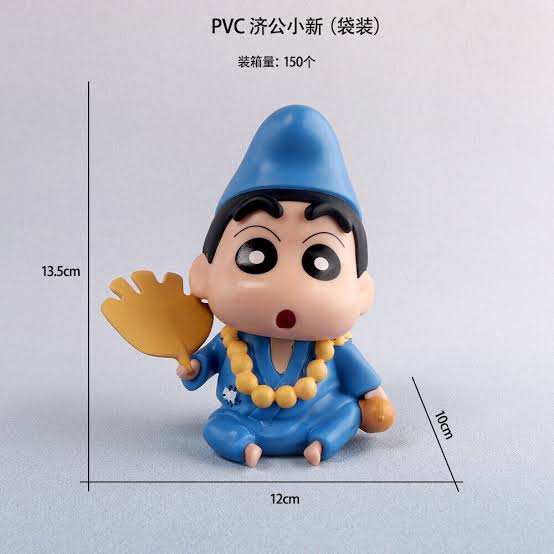 13.5 cm Crayon ShinChan Buddha, Nohara Shinnosuke, New Anime ShinChan Baba, PVC Toy Figure, Best Gift for ShinChan Fans