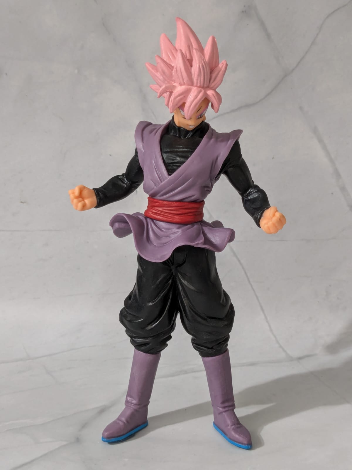 17 cm Dragon Ball Z Goku Iconic Action Figure - Rose Hair, Self Standing Anime, High Quality PVC Collectible, Best Gift for DBZ Lovers