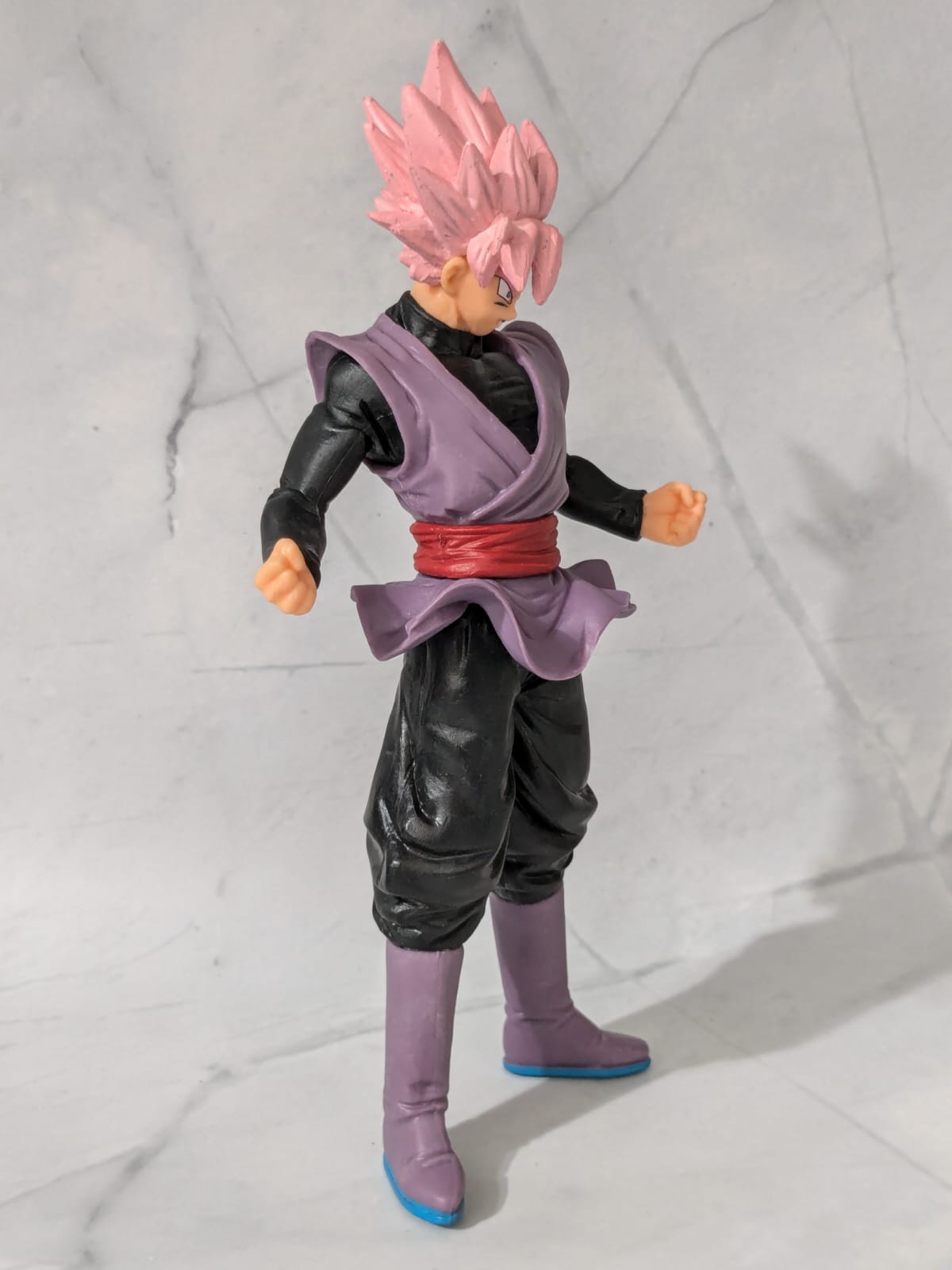 17 cm Dragon Ball Z Goku Iconic Action Figure - Rose Hair, Self Standing Anime, High Quality PVC Collectible, Best Gift for DBZ Lovers