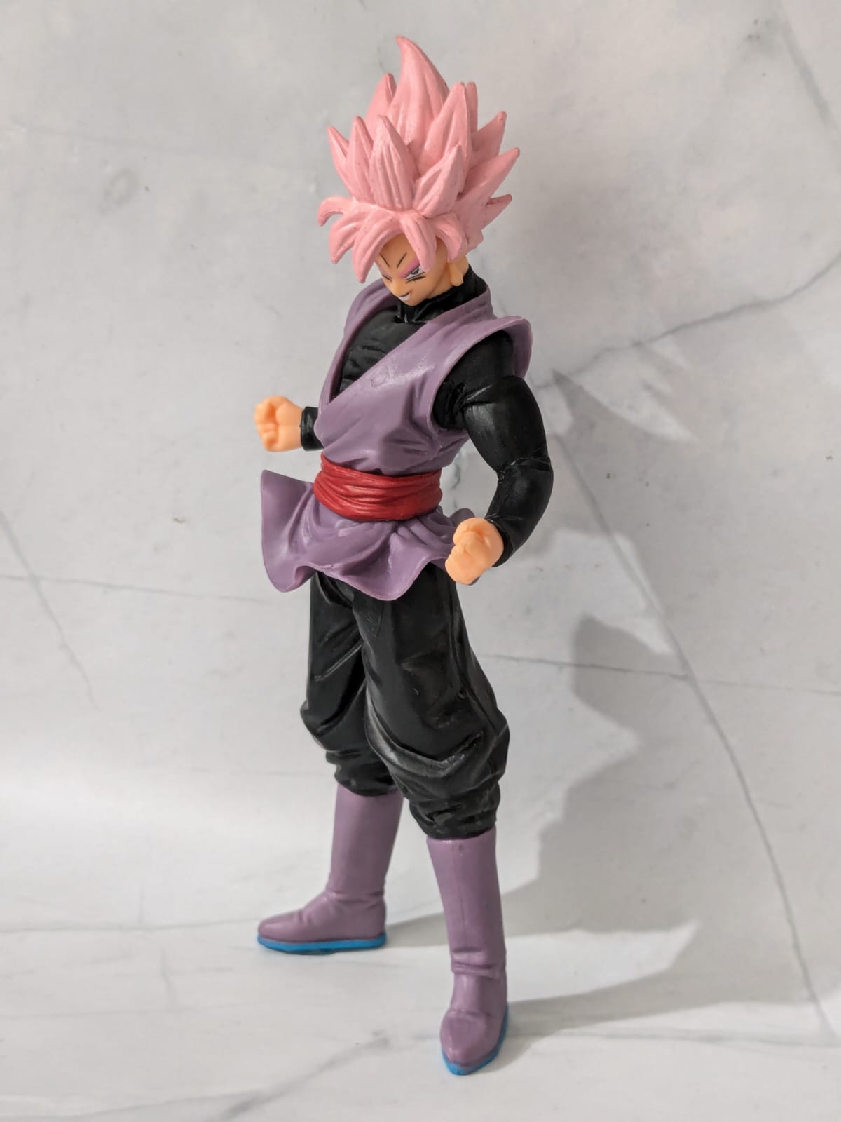 17 cm Dragon Ball Z Goku Iconic Action Figure - Rose Hair, Self Standing Anime, High Quality PVC Collectible, Best Gift for DBZ Lovers