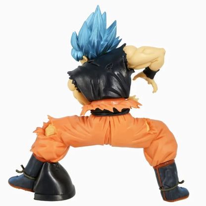 20 cm DBZ Legend Super Saiyan Son Goku, Blue Hair Action Figure, Dynamic Super Throw Action, PVC Anime Collectible, Ideal Gift for DBZ Fans