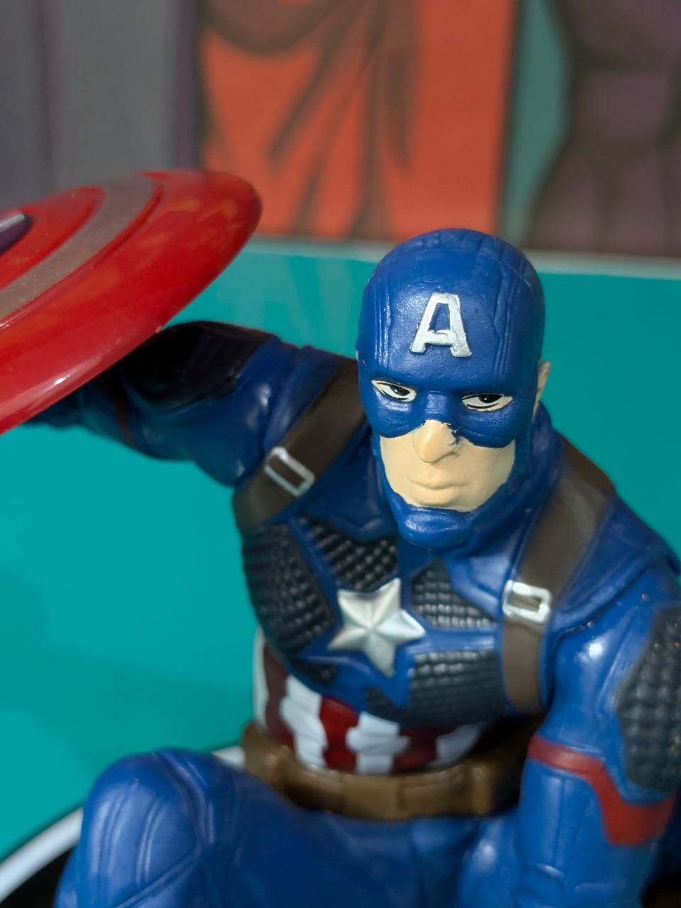 11 cm Avengers Captain America Action Figure, Superheroes Collectible Toy, PVC Statue with Base, Ideal Gift for Cap. America Fans