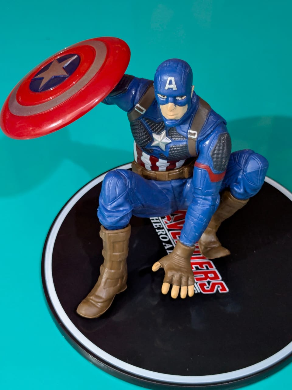 11 cm Avengers Captain America Action Figure, Superheroes Collectible Toy, PVC Statue with Base, Ideal Gift for Cap. America Fans