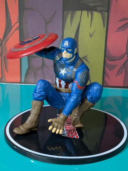 11 cm Avengers Captain America Action Figure, Superheroes Collectible Toy, PVC Statue with Base, Ideal Gift for Cap. America Fans