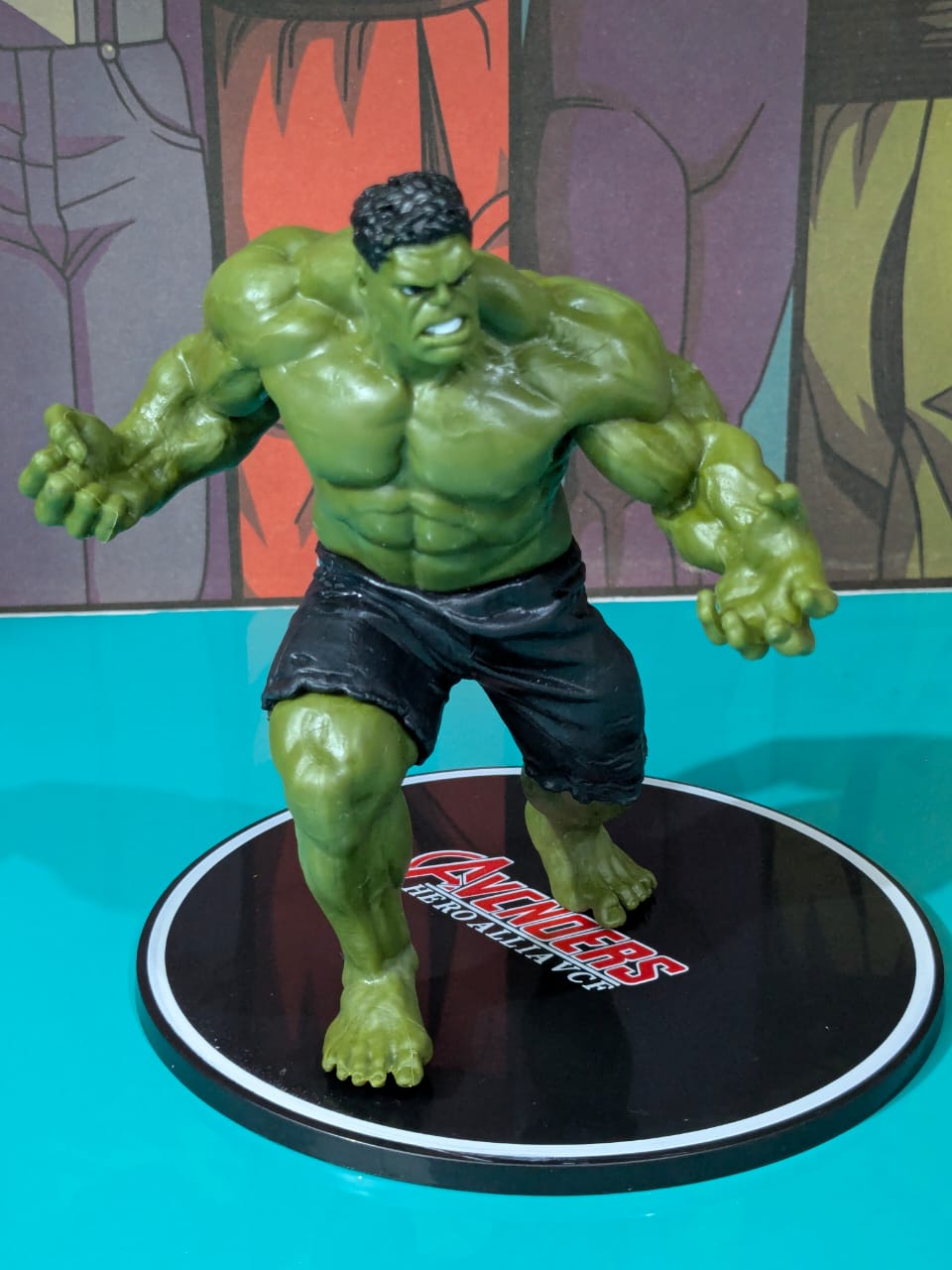 14 cm Avengers HULK Action Figure, Super Hero PVC Statue with Base, Titan Hero Series Hulk Figurine, Best Gift for Hulk Fans