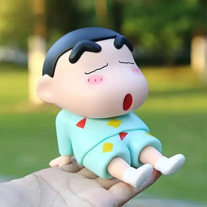 11 cm ShinChan Anime Figure in Sitting Pose, Phone Holder, Cartoon Toy, PVC Action Figure, Best Gift for ShinChan Fans