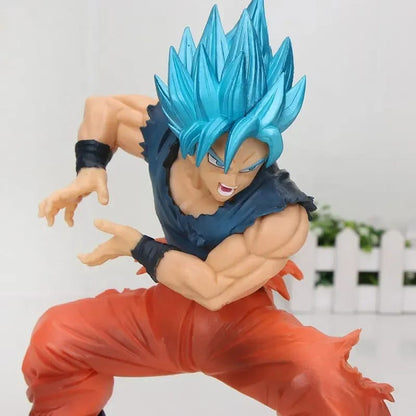 20 cm DBZ Legend Super Saiyan Son Goku, Blue Hair Action Figure, Dynamic Super Throw Action, PVC Anime Collectible, Ideal Gift for DBZ Fans