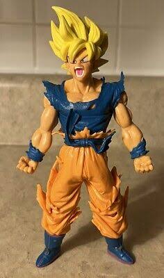 18 cm DBZ Goku Super Saiyan Action Figure - Yellow Hair, In Angry Pose, High Quality PVC Figure, Self Standing Figure, Perfect Gift for DBZ Fans