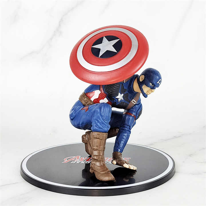 11 cm Avengers Captain America Action Figure, Superheroes Collectible Toy, PVC Statue with Base, Ideal Gift for Cap. America Fans