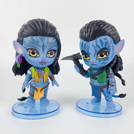 Avatar Character Figures - 2 Pcs / 11 cm, Jake Sully & Neytiri Mini, Avatar Movie Magic, Best Gift for Avatar Fans