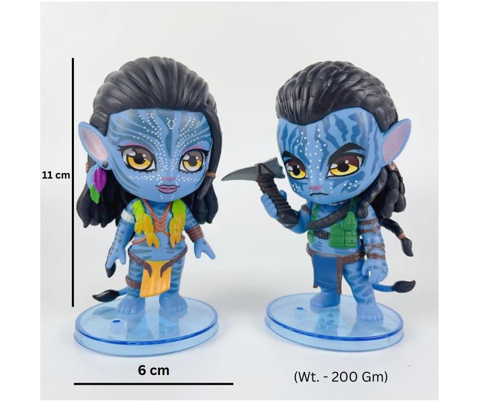 Avatar Character Figures - 2 Pcs / 11 cm, Jake Sully & Neytiri Mini, Avatar Movie Magic, Best Gift for Avatar Fans