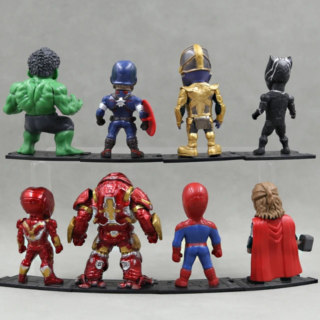 Super Hero Action Figures (Set of 8), Avenger Toy Set, Marvel Series Characters, Premium Quality, A Gift for Avengers Fans - 8 to 10cm