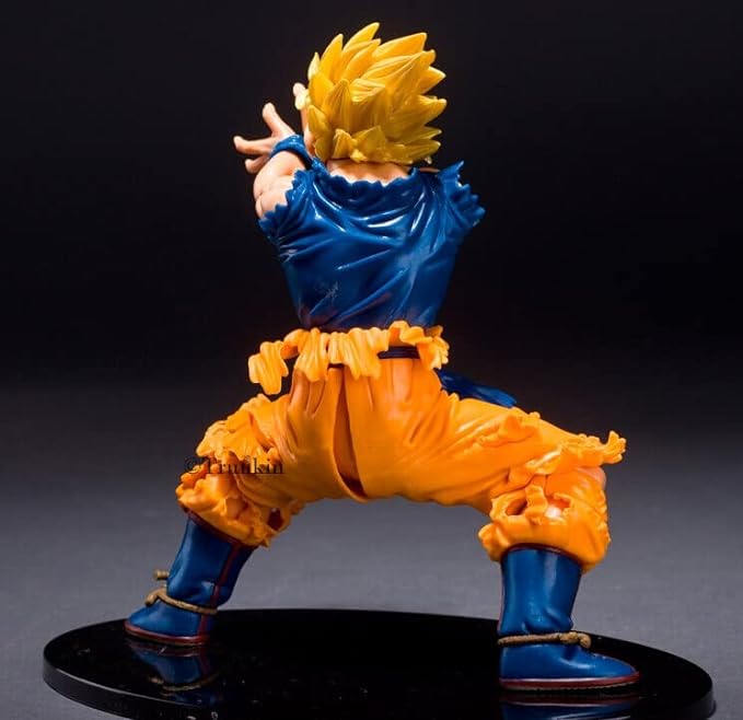 15 cm Dragon Ball Z Legend Super Saiyan Son Goku Kamehameha, In Fire Throw Action, Premium PVC Action Figure, Perfect Gift for DBZ Fans