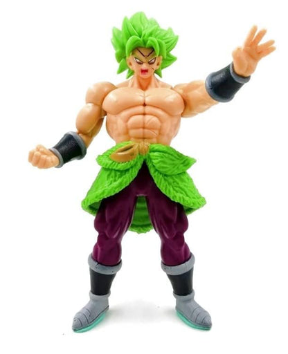 18 cm DBZ Broly Premium Action Figure, Iconic Green Battle Armour, Legendary Super Saiyan Warrior, Self Standing PVC Action Figure