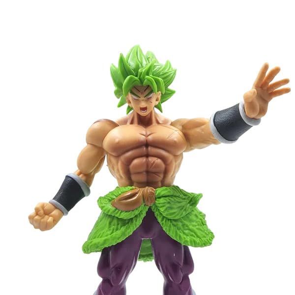 18 cm DBZ Broly Premium Action Figure, Iconic Green Battle Armour, Legendary Super Saiyan Warrior, Self Standing PVC Action Figure