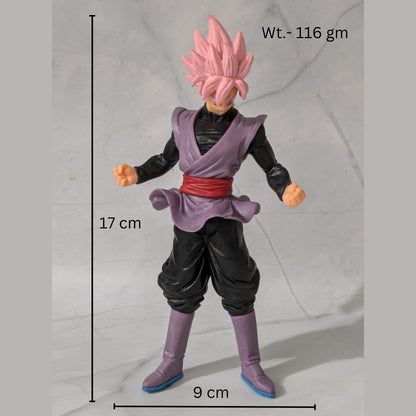 17 cm Dragon Ball Z Goku Iconic Action Figure - Rose Hair, Self Standing Anime, High Quality PVC Collectible, Best Gift for DBZ Lovers