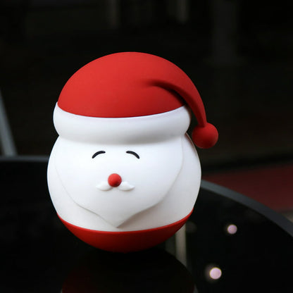 Santa Claus Silicone Lamp, Christmas LED Night Light, 7 Color Changing Mode, USB Rechargeable, Cute Gift for kids, Home Decor - 14 cm