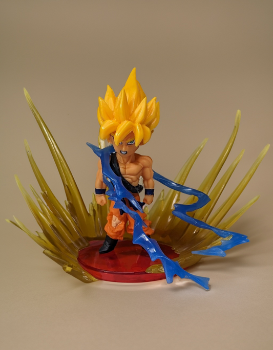 Dragon BallZ 8.5 cm Super Saiyan Goku, Fighting Action Figure with Amazing Display Stand,, Energy Effect Collectible for DBZ Lovers