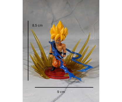 Dragon BallZ 8.5 cm Super Saiyan Goku, Fighting Action Figure with Amazing Display Stand,, Energy Effect Collectible for DBZ Lovers