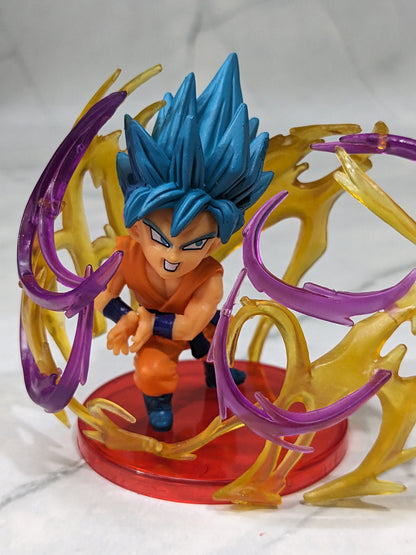 Dragon BallZ 8.5 cm Super Saiyan Goku SS4 - Blue Hair, Energy Effects Action Figure with cute Display Stand, Best Gift for DBZ Fans