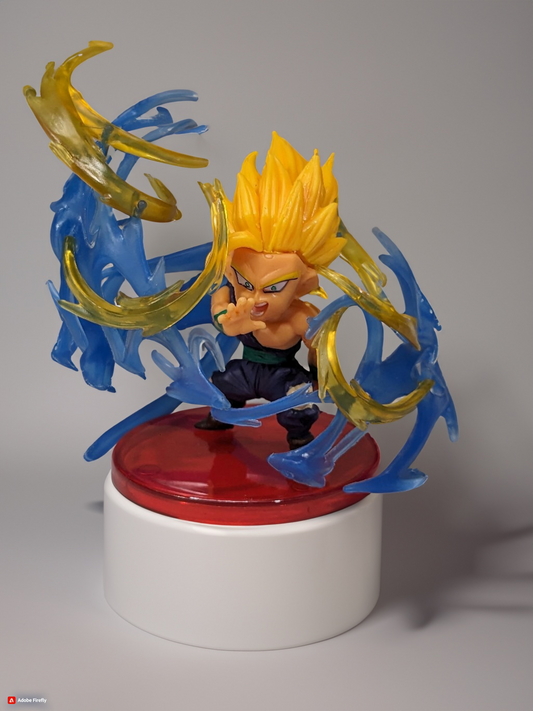 Dragon BallZ SSJ Gohan (7 cm), Super World Collectable Figure, Energy Effect Action Figure with cute Display Stand, Best Gift for DBZ Lovers
