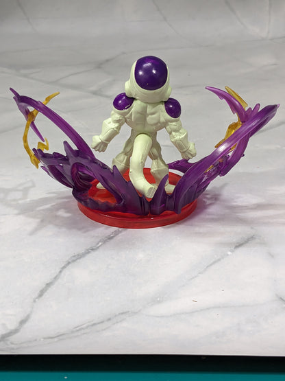 Dragon BallZ FRIEZA Action Figure (7 cm x11 cm), Energy Effect Q Version, Fighting Pose Anime with Cute Display Stand, Best Collectible for DBZ Lovers