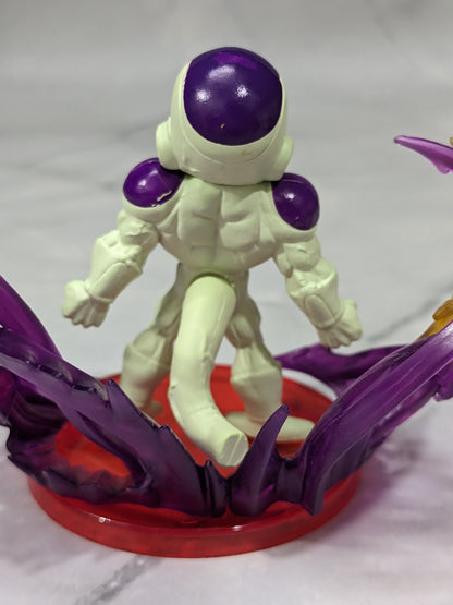 Dragon BallZ FRIEZA Action Figure (7 cm x11 cm), Energy Effect Q Version, Fighting Pose Anime with Cute Display Stand, Best Collectible for DBZ Lovers