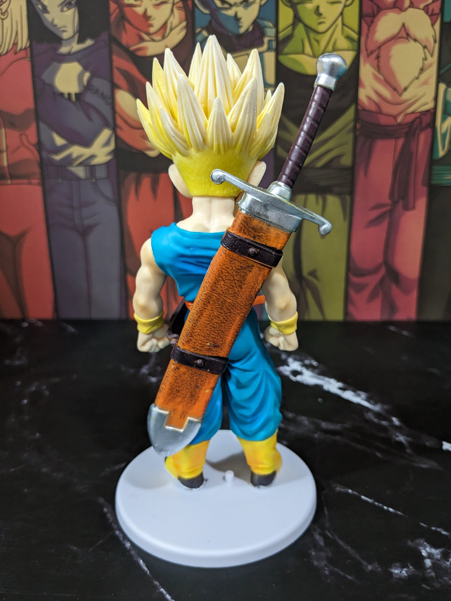 Dragon BallZ Anime Super Saiyan Kids, 19 cm Trunks Son Goten (carrying Sword), PVC Action Figure, Best Gift & Collectible for Children