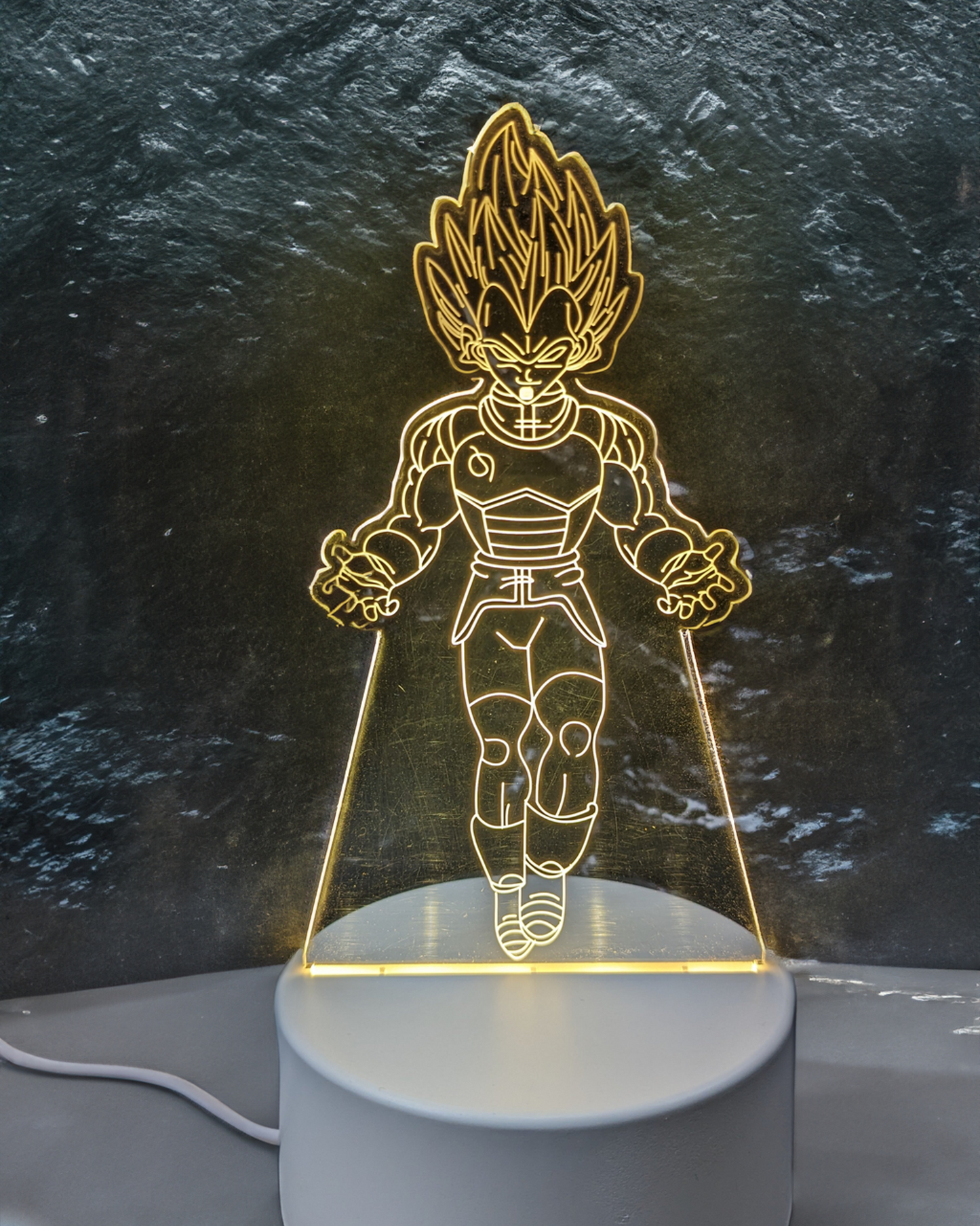 Dragon Ballz (Goku) 3D Acrylic Lamp, Perfect LED Night Light, Home Decoration, Wonderful Gift for Anime Lovers, Night Lamp - (16 cm)