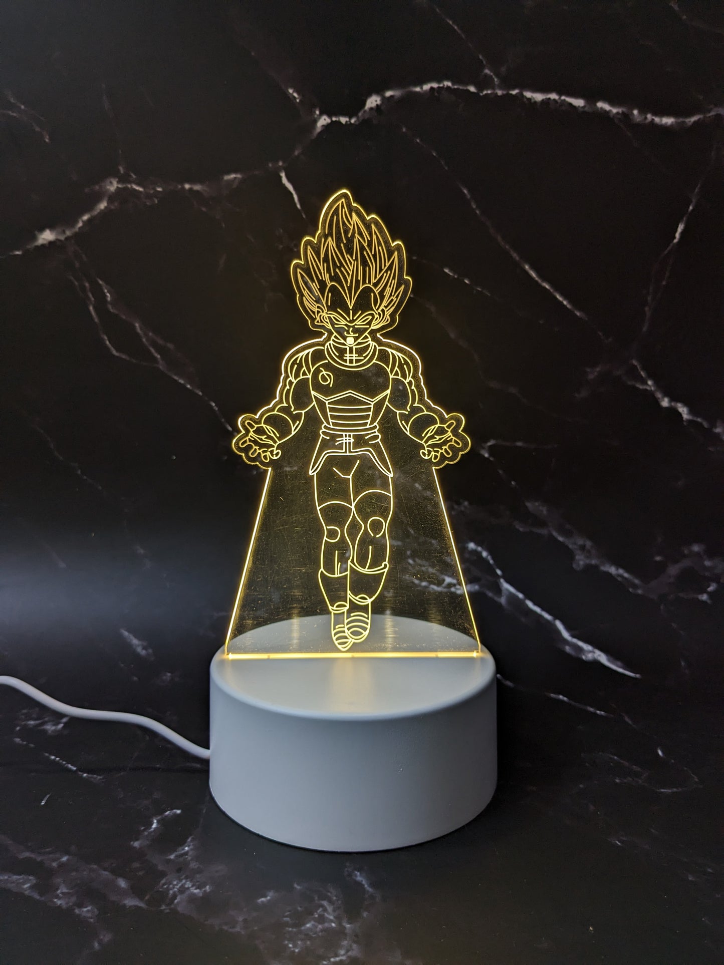 Dragon Ballz (Goku) 3D Acrylic Lamp, Perfect LED Night Light, Home Decoration, Wonderful Gift for Anime Lovers, Night Lamp - (16 cm)